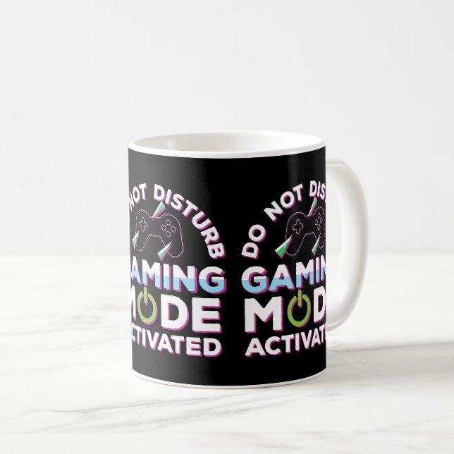 Caneca De Café Não perturbar o modo de jogo ativado (Frente Esquerda)