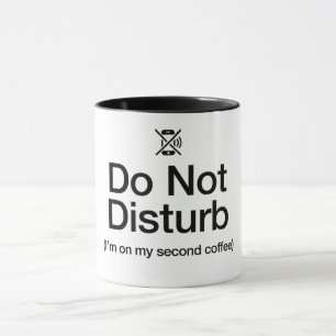 Caneca de Café 'Não Perturbe' Divertida - Caneca S