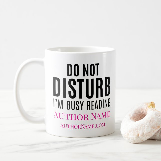 Caneca De Café Não Perturbe Estou Lendo (Com Donut)