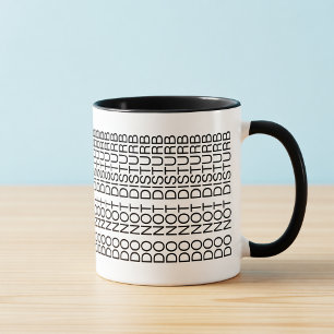 Caneca de Café Não Perturbe Mensagem Oculta Introv