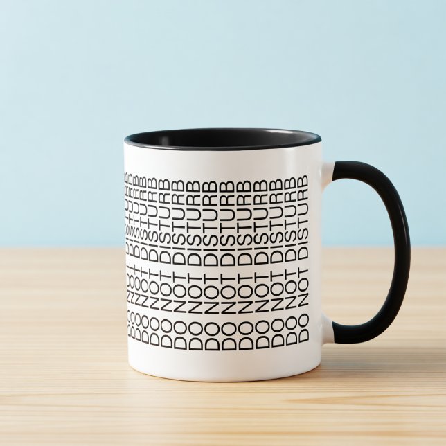 Caneca de Café Não Perturbe Mensagem Oculta Introv (Criador carregado)