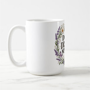 Caneca De Café Não Perturbe Minha Paz Floral Botânica Auto Cuidad