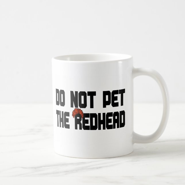 Caneca De Café Não pet o Redhead (com peruca) (Direita)