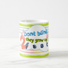 Caneca De Café Não pisquem eles crescem 2 filhotes velozes