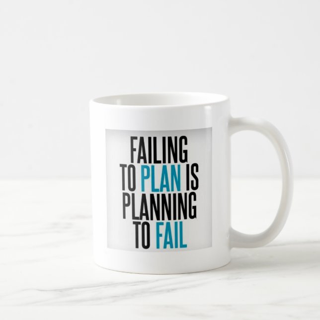Caneca De Café Não planeie falhar (Direita)