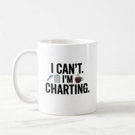 Caneca De Café Não Posso. Estou Registrando – Enfermeira Engraçad