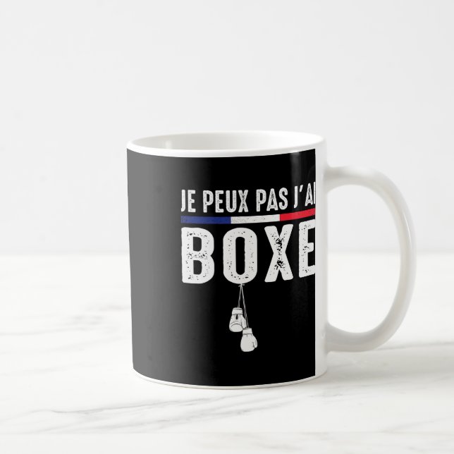 Caneca De Café Não Posso, Eu Tenho Boxe Boxeur Combyt Ringue De B (Direita)