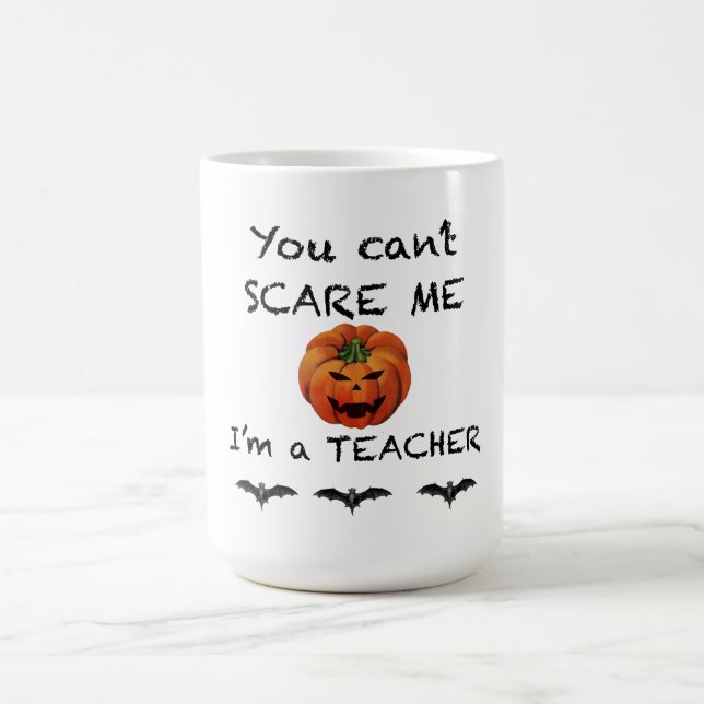 Caneca De Café Não posso me assustar com o professor Halloween Co (Centro)
