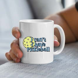 Caneca De Café Não posso, tenho picleball | Azul e amarelo
