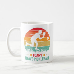 Caneca De Café Não posso ter jogador de picleball engraçado