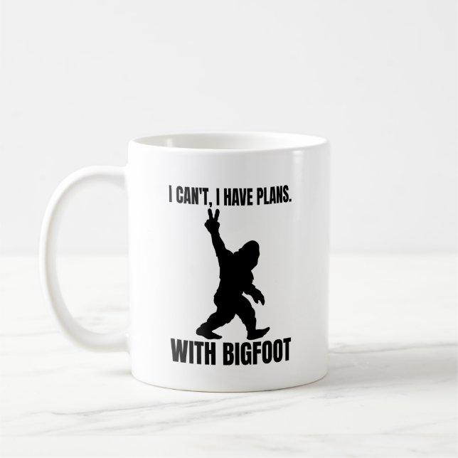 Caneca De Café Não posso ter planos com Pé Grande (Esquerda)