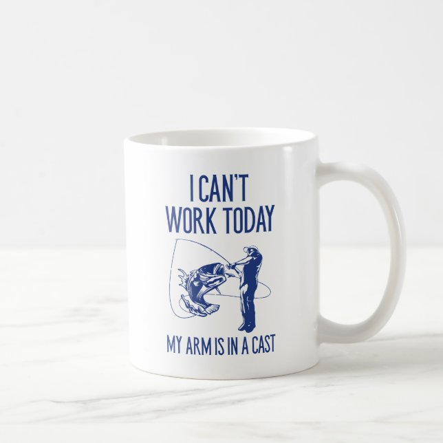 Caneca De Café Não posso trabalhar hoje (Direita)