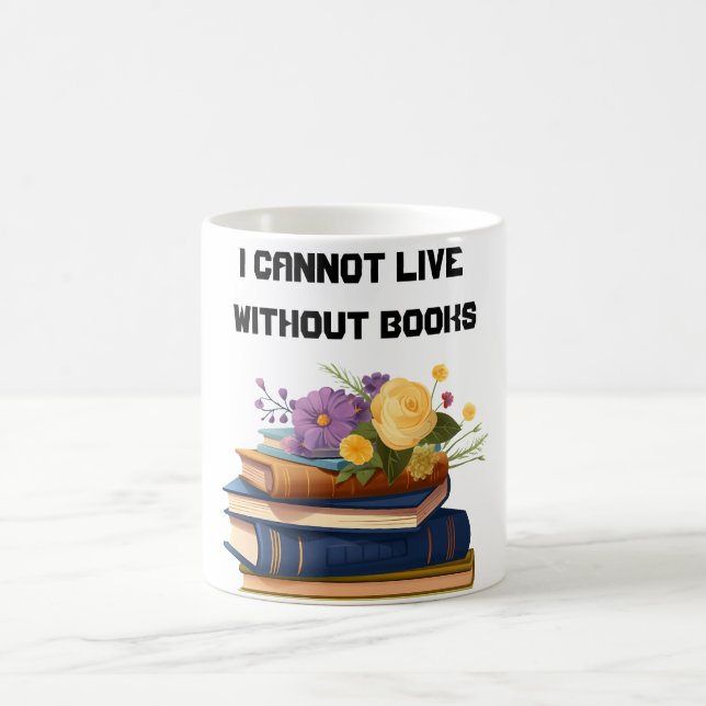 Caneca De Café Não Posso Viver Sem O Livro (Centro)