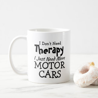 Caneca De Café Não precisa de terapia apenas carros no Natal