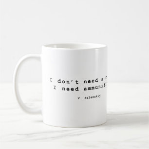 Caneca De Café Não preciso de carona. Preciso de munições.