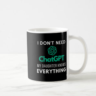 Caneca De Café Não Preciso De Chatgpt Minha Filha Sabe Tudo F