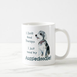 Caneca De Café Não preciso de terapia - Aussiedoodle