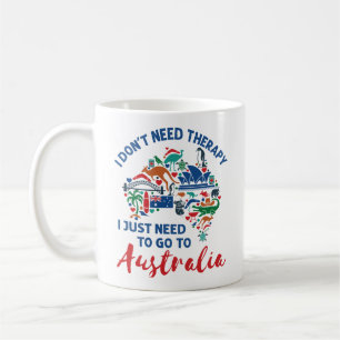 Caneca De Café Não preciso de terapia para ir para a Austrália