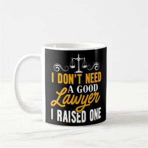 Caneca De Café Não preciso de um bom advogado que criei uma lei o