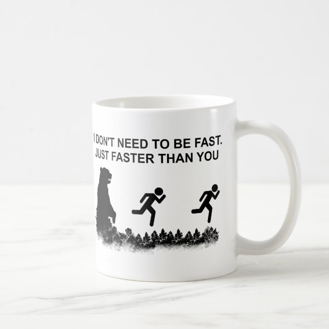 Caneca De Café Não preciso ser rápido (Grizzly) (Direita)