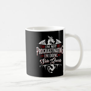 Caneca De Café Não Procrastinando Missões Paralelas Funny Rpg Gam