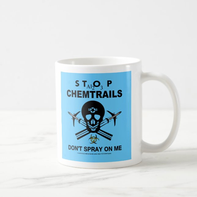 Caneca De Café Não pulverize em mim! - Chemtrails (Direita)