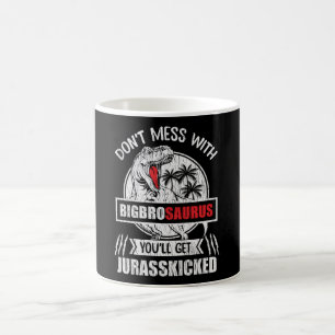Caneca De Café Não se meta com a família Saurus Dinossaur do Gr