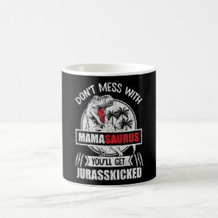 Caneca De Café Não se meta com a mãe da família Mama Saurus Di