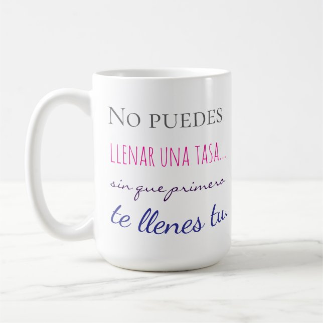 Caneca De Café não se pode encher uma taça sem primeiro se encher (Esquerda)