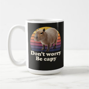 Caneca De Café Não se preocupe seja capivara fofo Design de pun c
