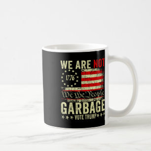 Caneca De Café Não Somos Lixo Vote Trump 2025 Bandeira Americana