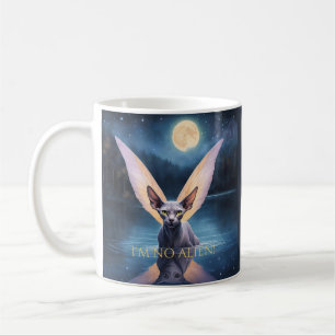 Caneca De Café Não sou Alienígena! Sphynx Cat com Wings Mug