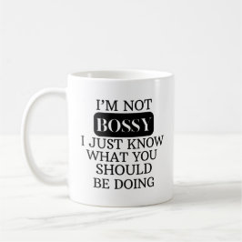Caneca De Café Não sou Bossy Mug, Engraçado Cama, Presente para C