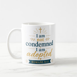Caneca De Café Não Sou Condenado, Sou Adotado Verdade Bíblica