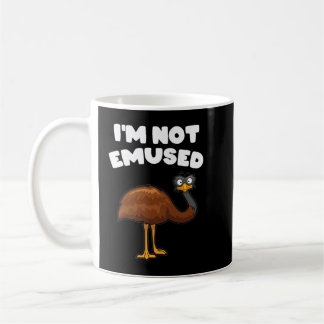 Caneca De Café Não Sou Embutido Engraçado Emu Pun Orgulhoso, Prop