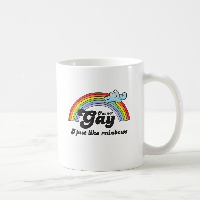 Caneca De Café Não sou gay escuro (Direita)