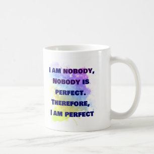 Caneca De Café Não sou ninguém, sou perfeito.  FUNCIONÁRIO e c