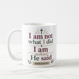 Caneca De Café Não Sou O Que Fiz Citação Da Verdade Bíblica