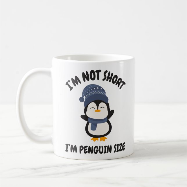 Caneca De Café Não sou pequeno, sou do tamanho dos pinguins (Esquerda)