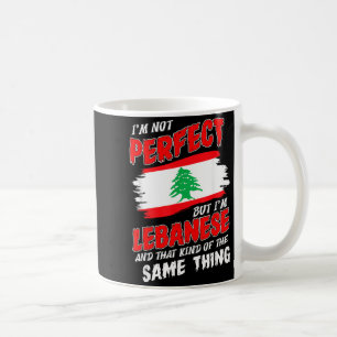 Caneca De Café Não Sou Perfeito Mas Sou Bandeira Libanesa Líbano