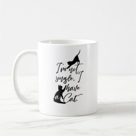 Caneca De Café Não sou Solteiro de ter um gato | Senhora de gato
