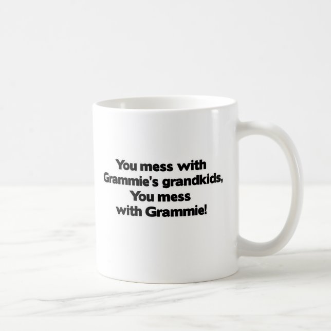 Caneca De Café Não suje com netos de Grammie (Direita)