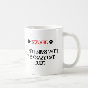 Caneca De Café Não suje com o gajo louco do gato