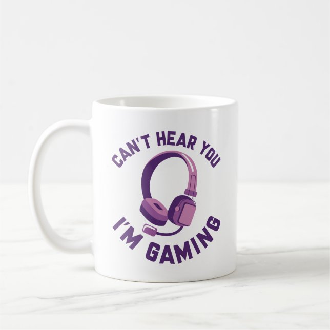 Caneca De Café Não te consigo ouvir que estou a jogar (Esquerda)