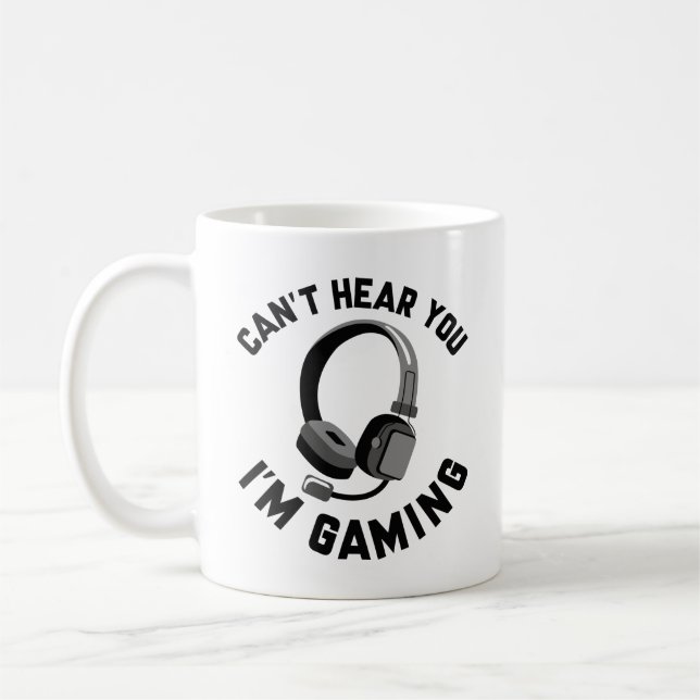 Caneca De Café Não te consigo ouvir que estou a jogar (Esquerda)