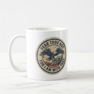 Caneca De Café Não Temas Isaías 41:10 Águia Selo Vintage