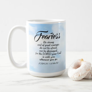 Caneca De Café Não Tenha Medo Versículo Bíblico Céu Azul Nublado