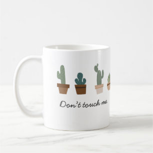 Caneca De Café Não toque em Pun Cactus em um Pote