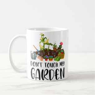 Caneca De Café Não Toques No Meu Jardim Engraçado Jardineiros Pla