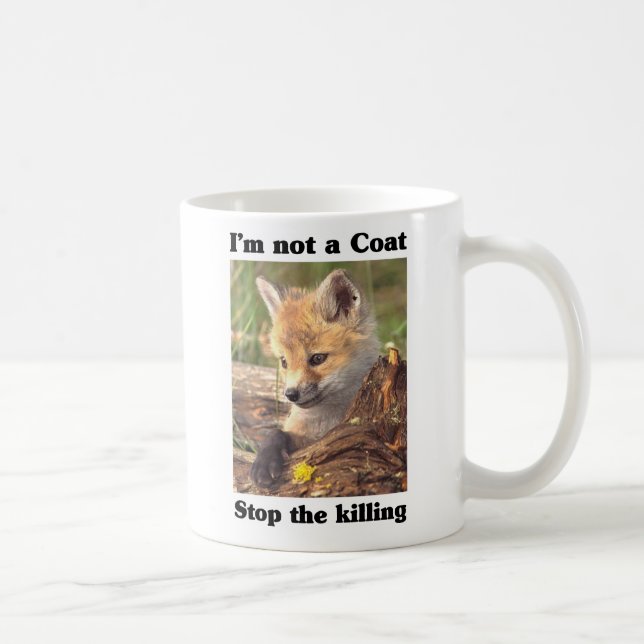 Caneca De Café Não Um Casaco-Fox (Direita)